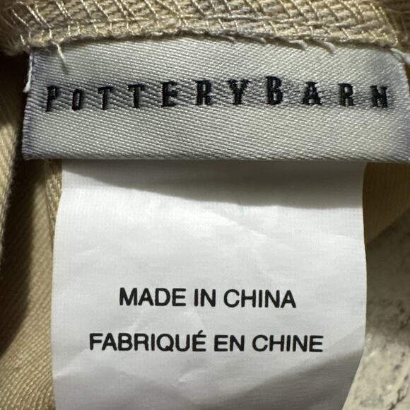 Pottery Barn Tailored Twill Small Sofa Canvas Cream Loose-Adjust SlipCover New  - Picture 5 of 16